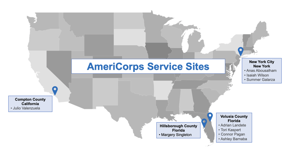 AmeriCorps Service Site Map