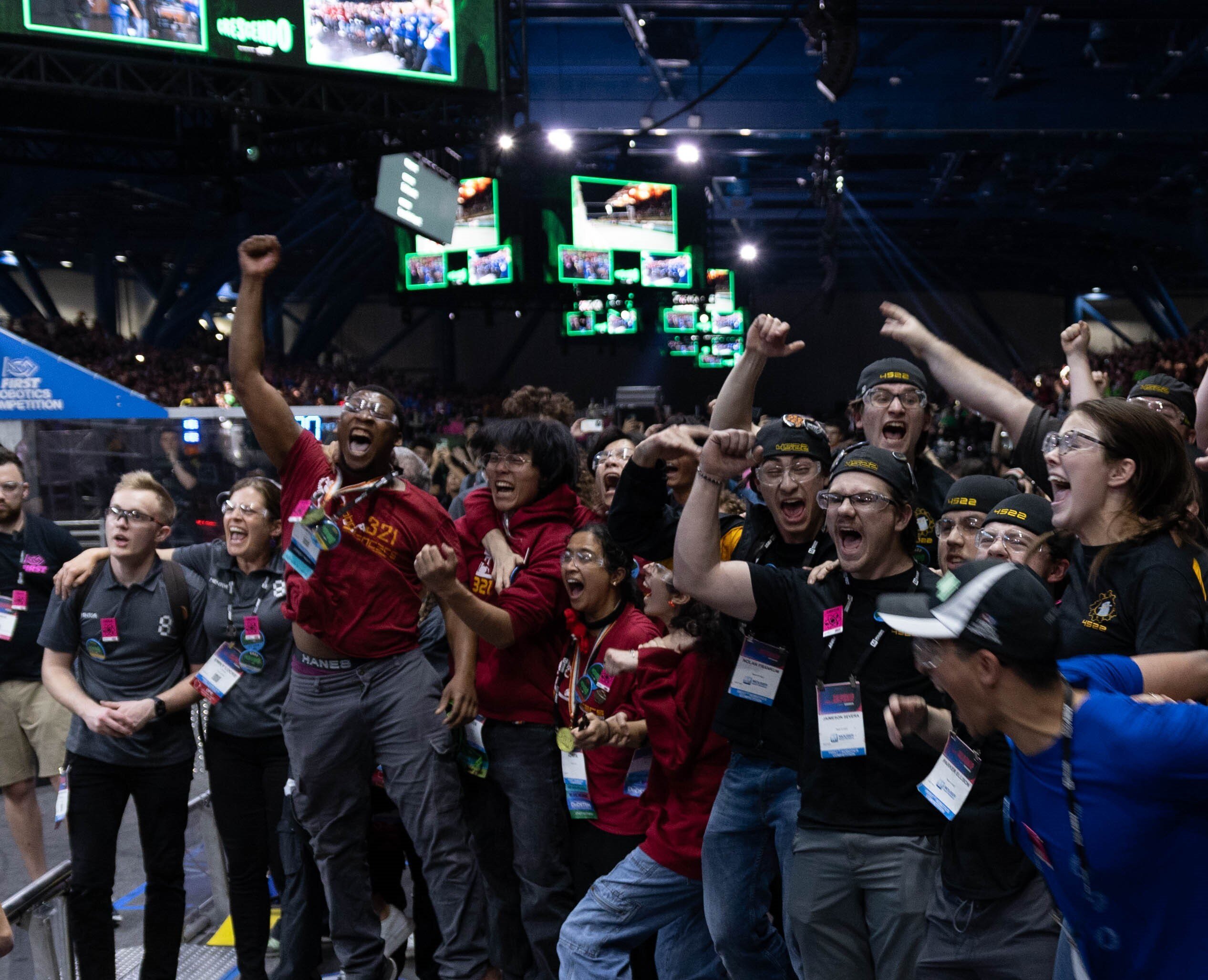 teams celebrating at championships in 2024