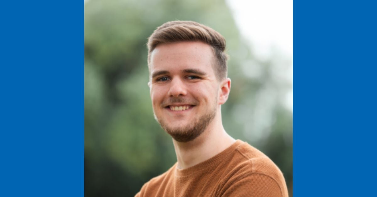 Garrison smiles for a nice headshot.